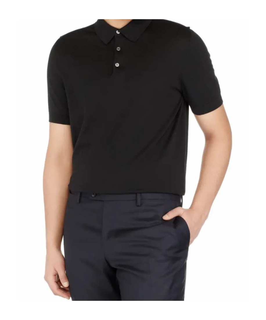 Fedeli Cotton Polo In Black