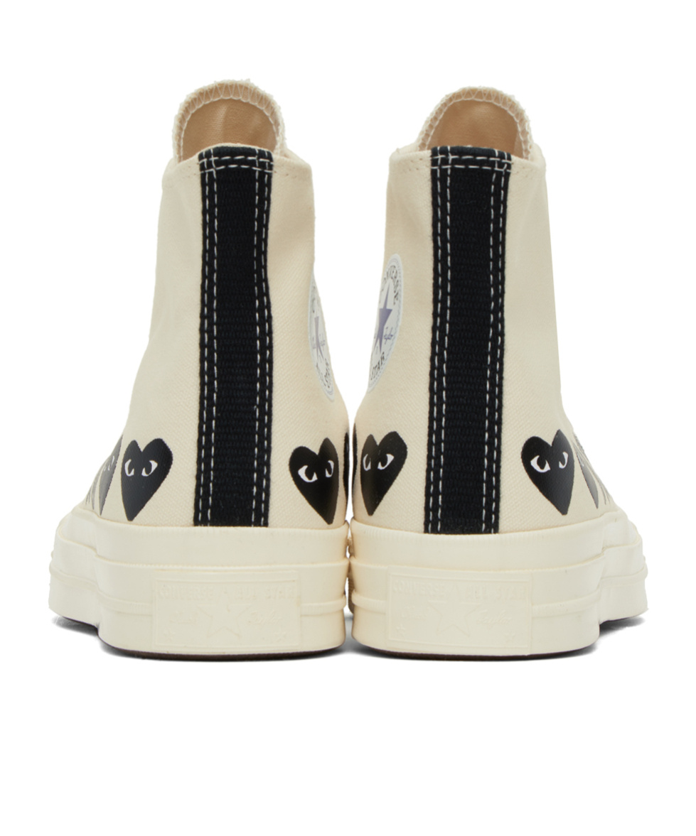 Comme Des Garçons Play X Converse Converse X Comme Des Garçons Play Lace High-top Skate Shoes In White