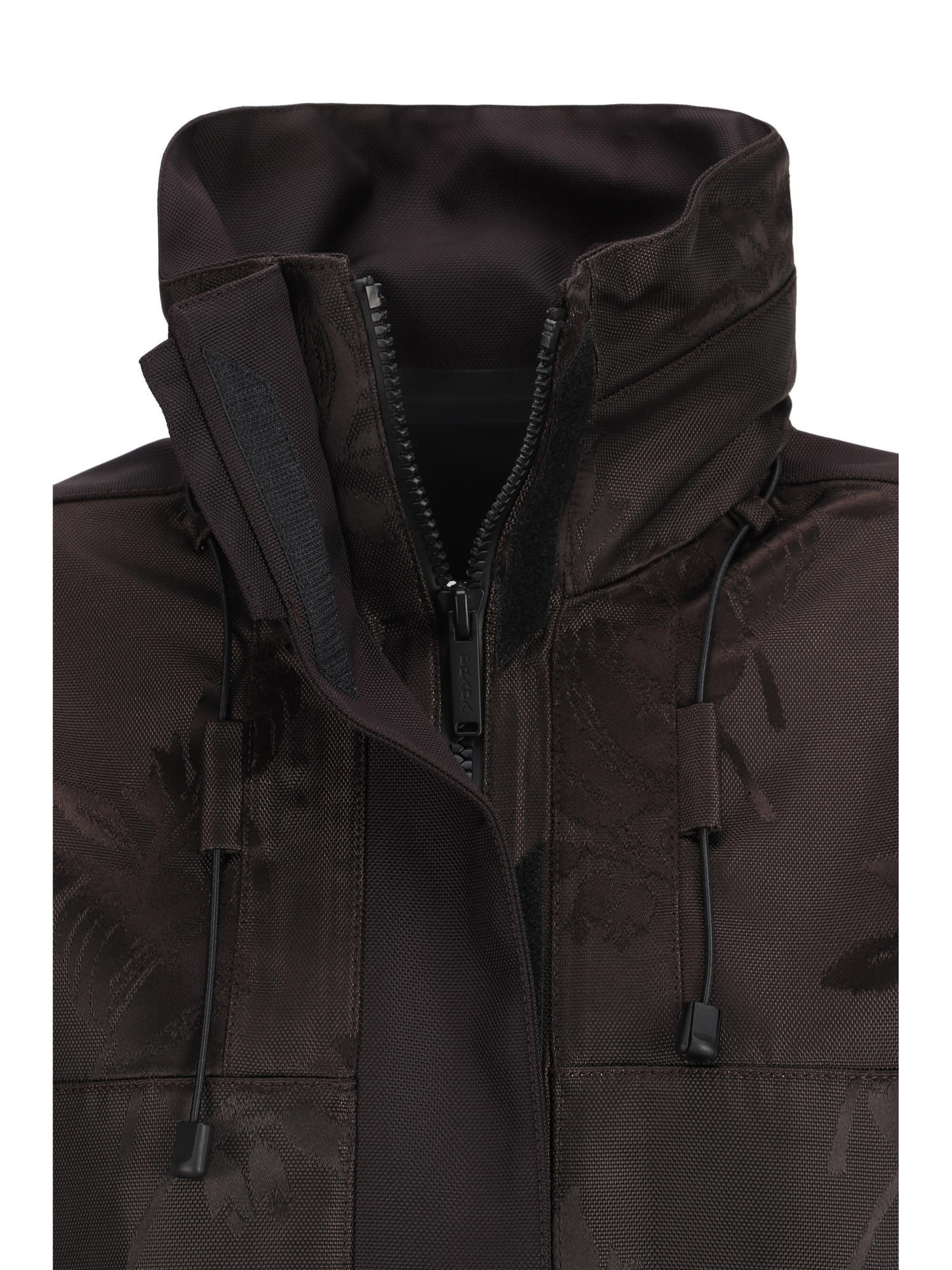 Prada Long-sleeved Casual Jacket In Black