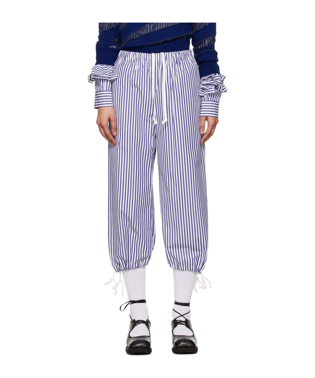 COMME DES GARÇONS STRIPED CASUAL PANTS 
