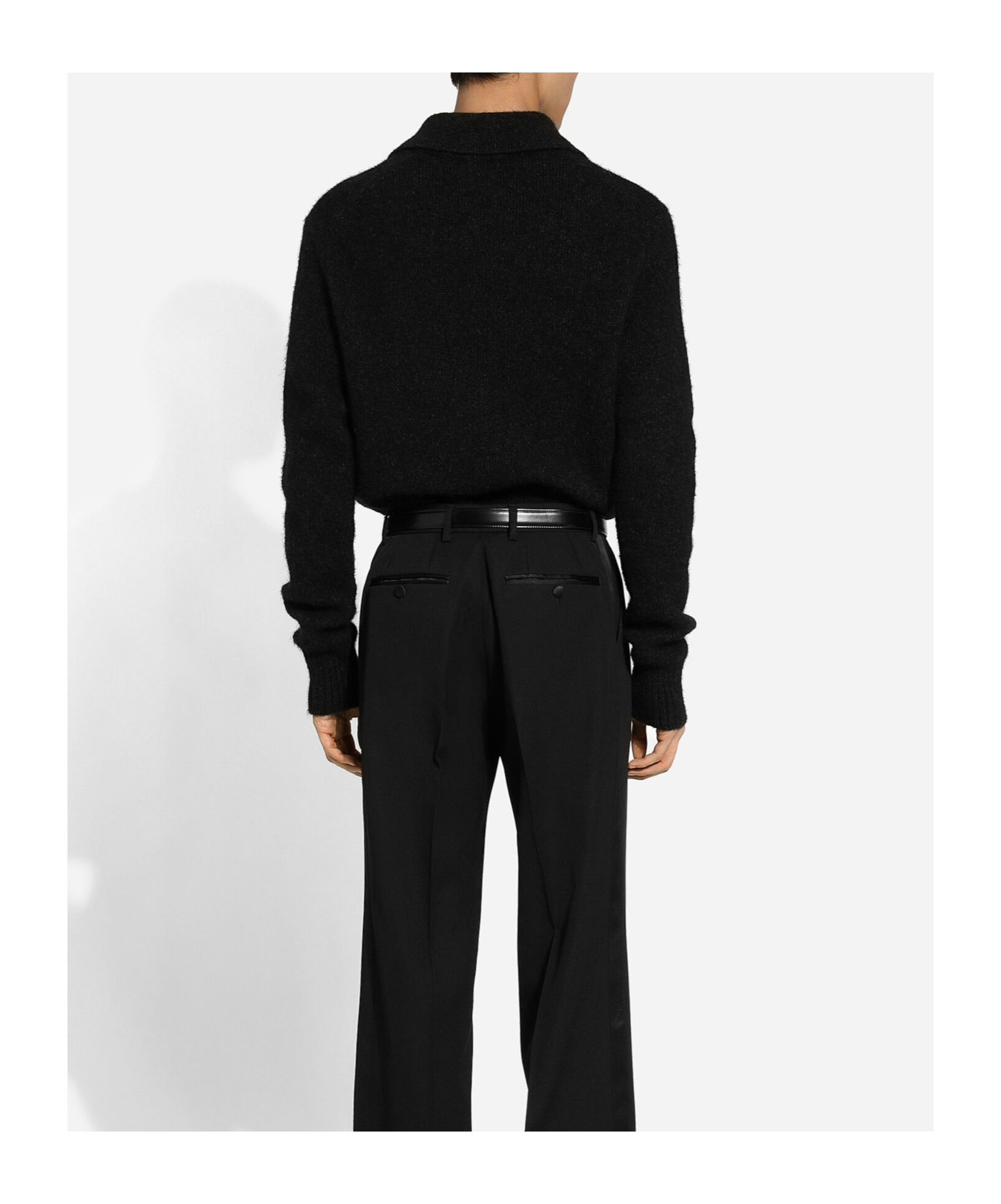 DOLCE & GABBANA DOLCE  GABBANA DG LOGO EMBROIDERED KNITTED POLO SHIRT