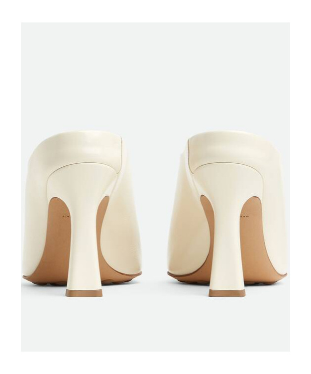 Bottega Veneta Cushion Lux Leather Mule Sandals In Sea Salt