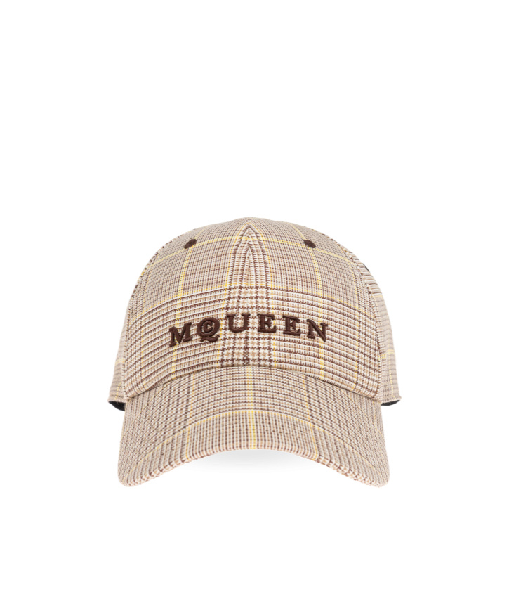 Alexander Mcqueen Checked Baseball Cap