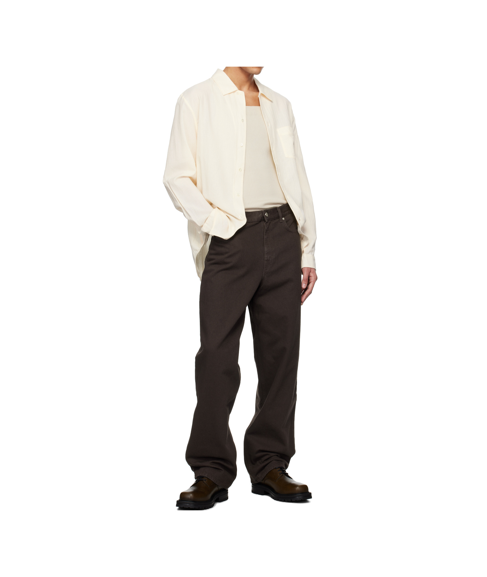 Séfr Wide Cut Jeans Clothing In Brown
