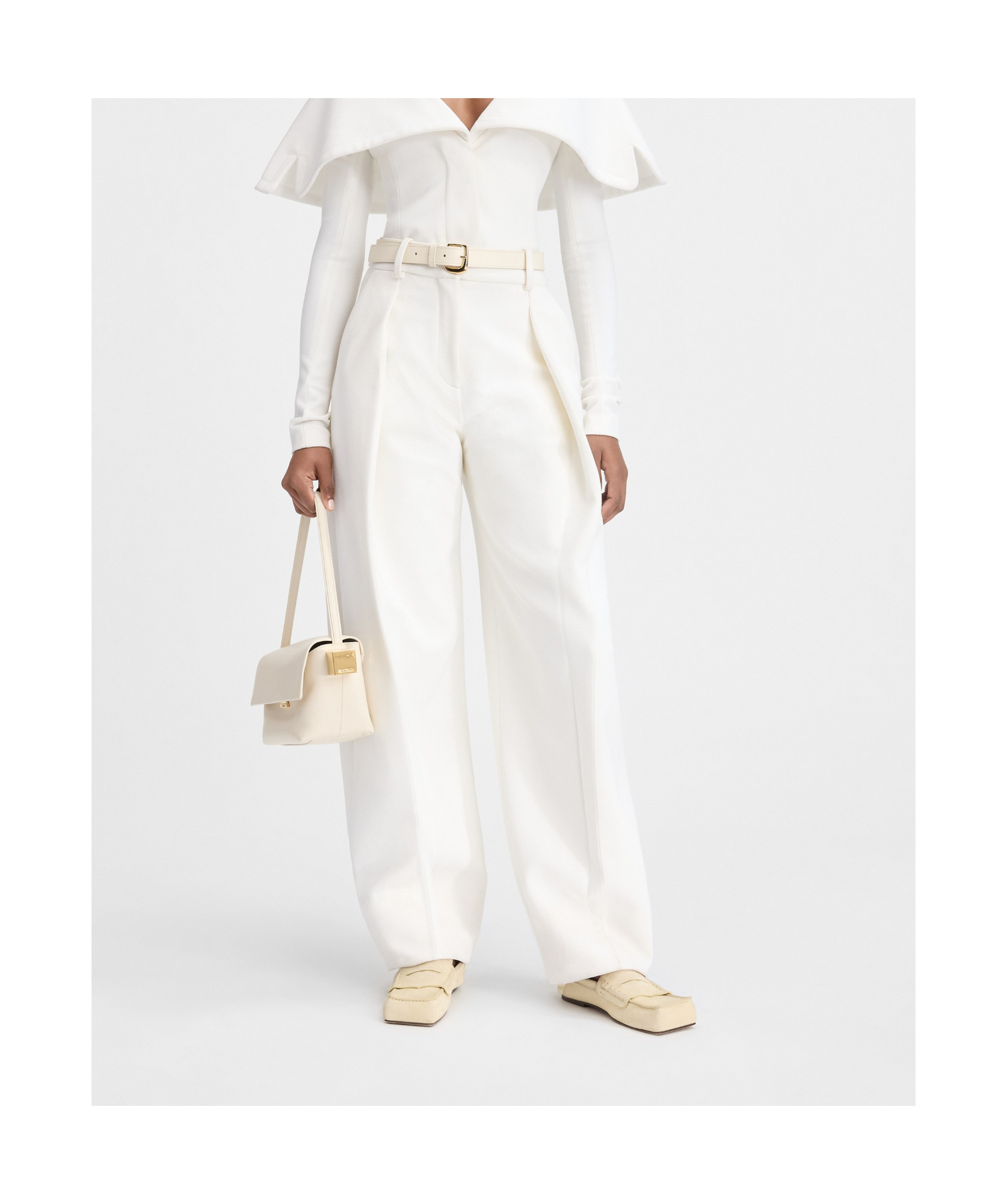 Jacquemus Le Pantalon Ovalo Trousers In White