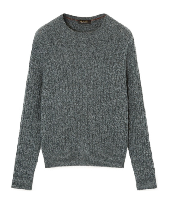Loro Piana Treccia Crewneck In Gray