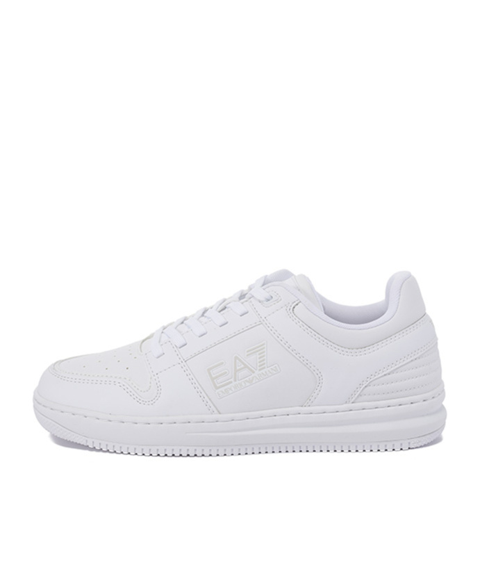 Ea7 White Polyester Sneaker In White
