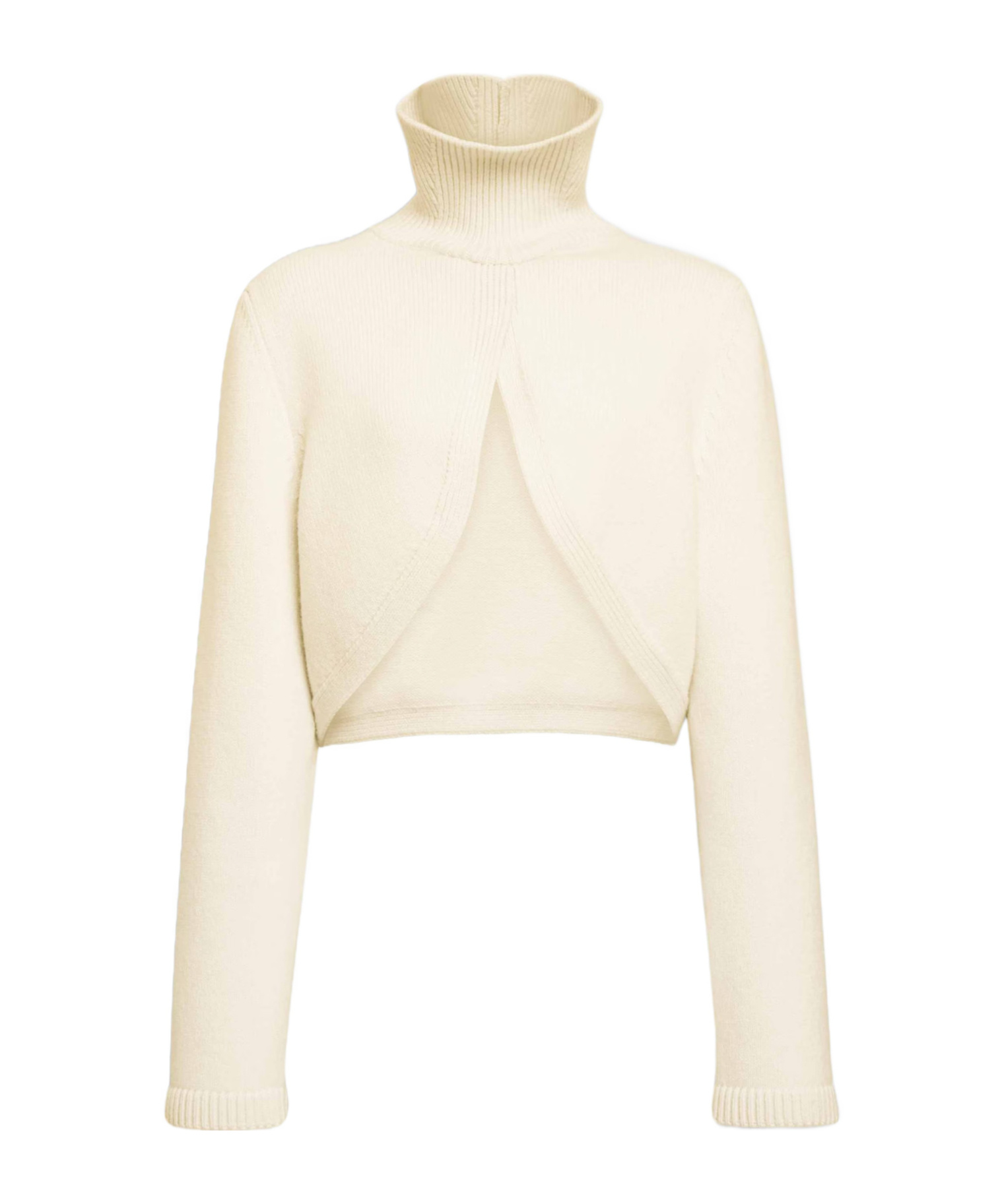 Alaïa Womens Blanc Naturel Cut-out Knitted Cashmere And Wool-blend Jumper In Multi