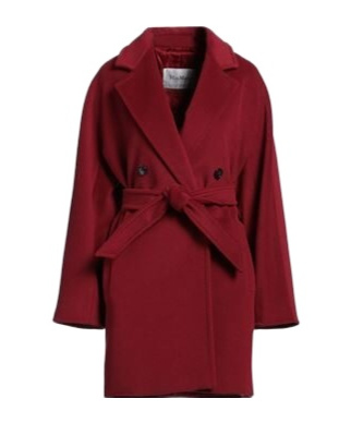 Max Mara Minimalist Solid-color Stylish Coat In Red