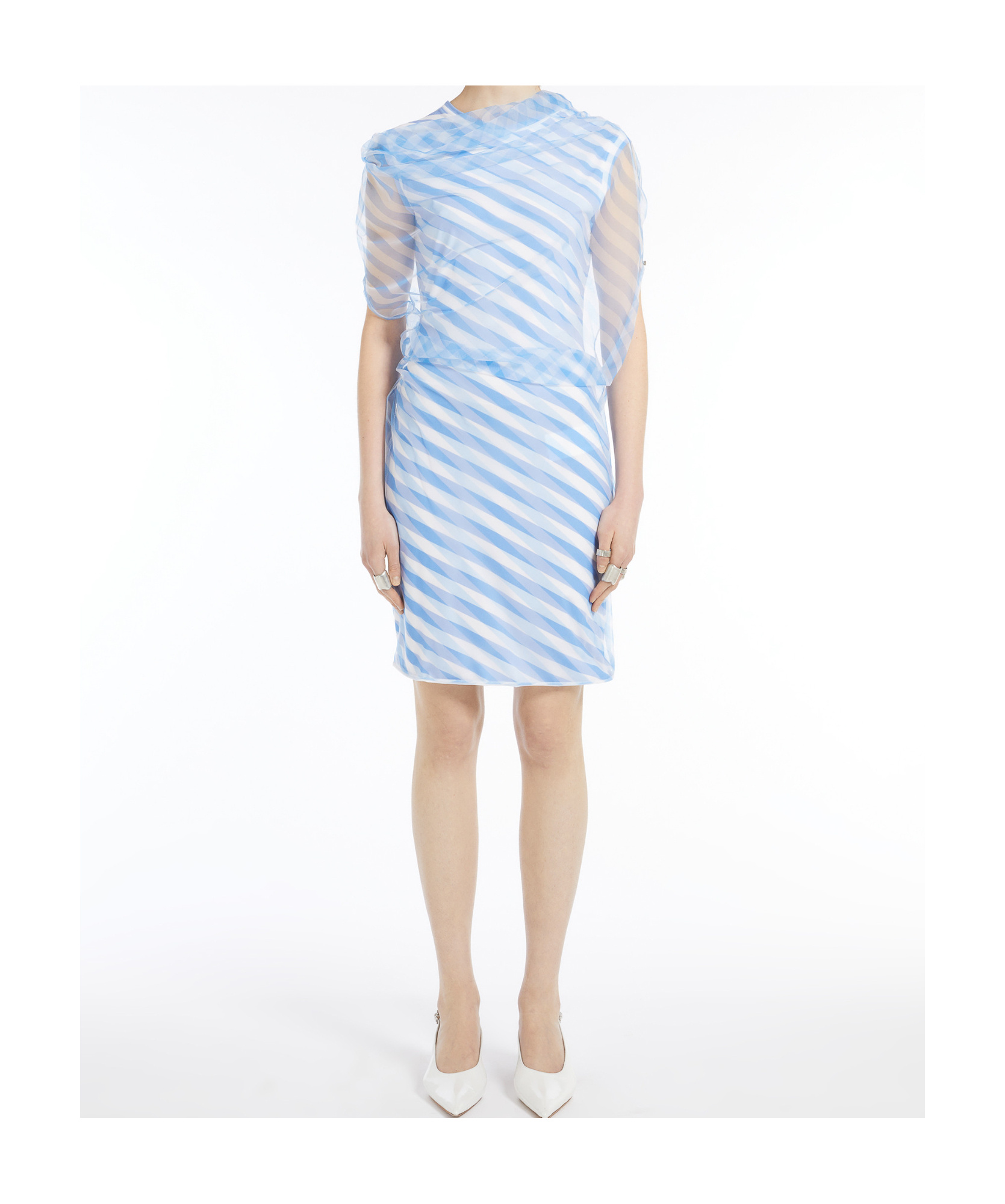 Sportmax Double Layer Optical Effect Dress