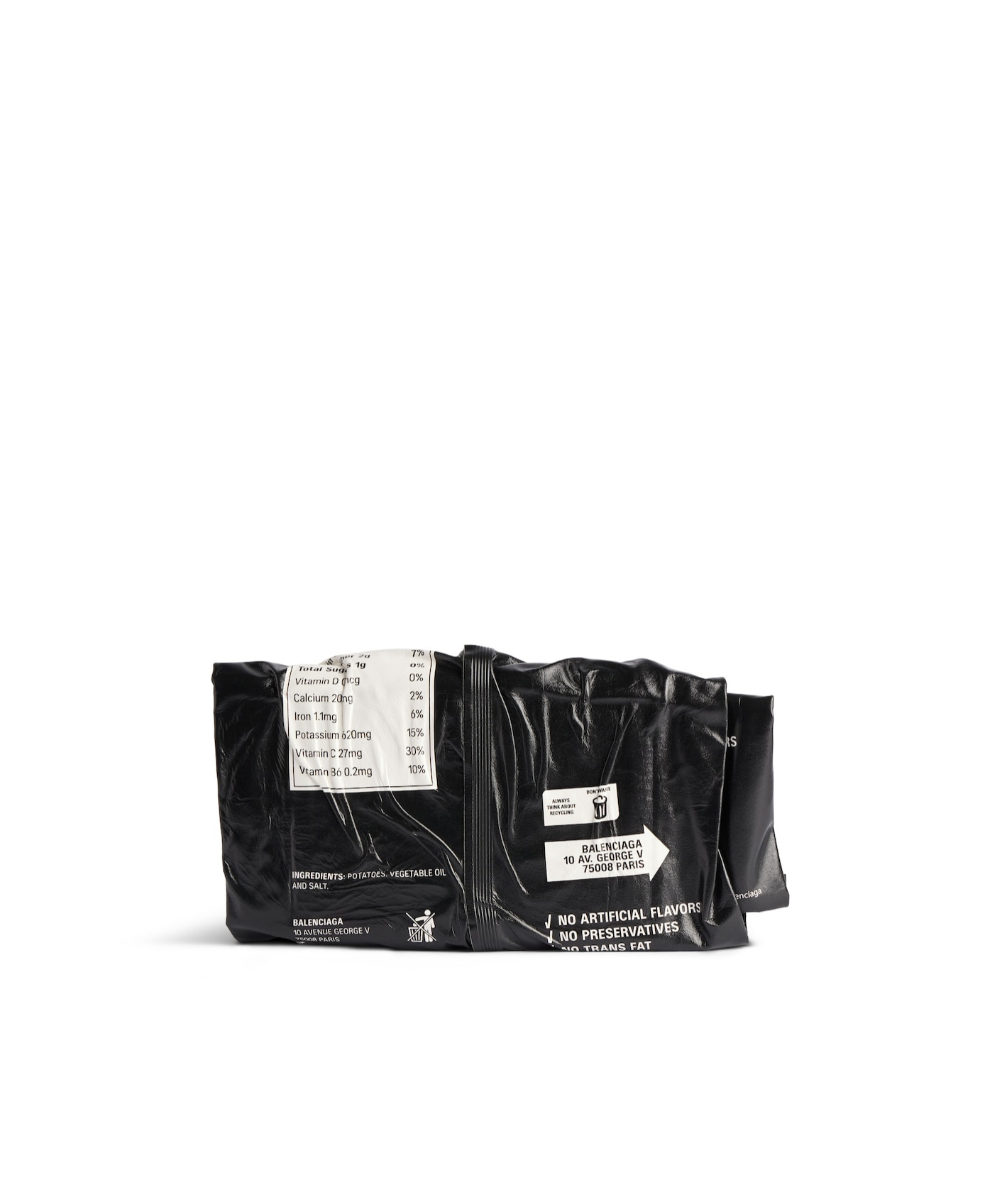 Balenciaga Chips Clutch Wallet In Black In Black