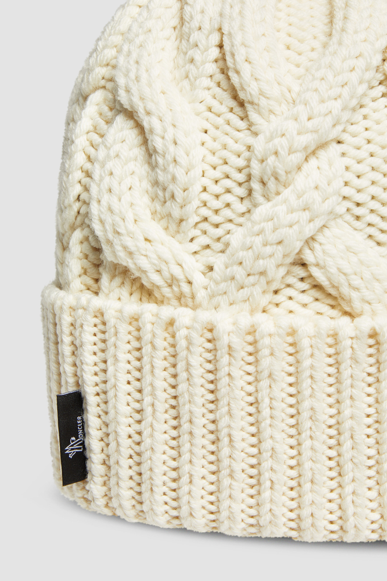 Moncler Wool Knitted Hat In White