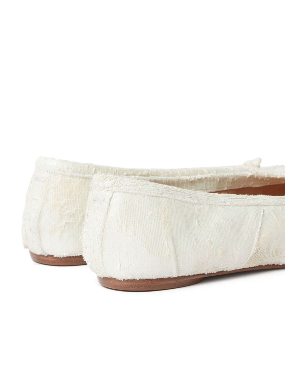 Maison Margiela 'tabi' White Ballerina Flats With Split-toe In Nappa Leather Woman In White