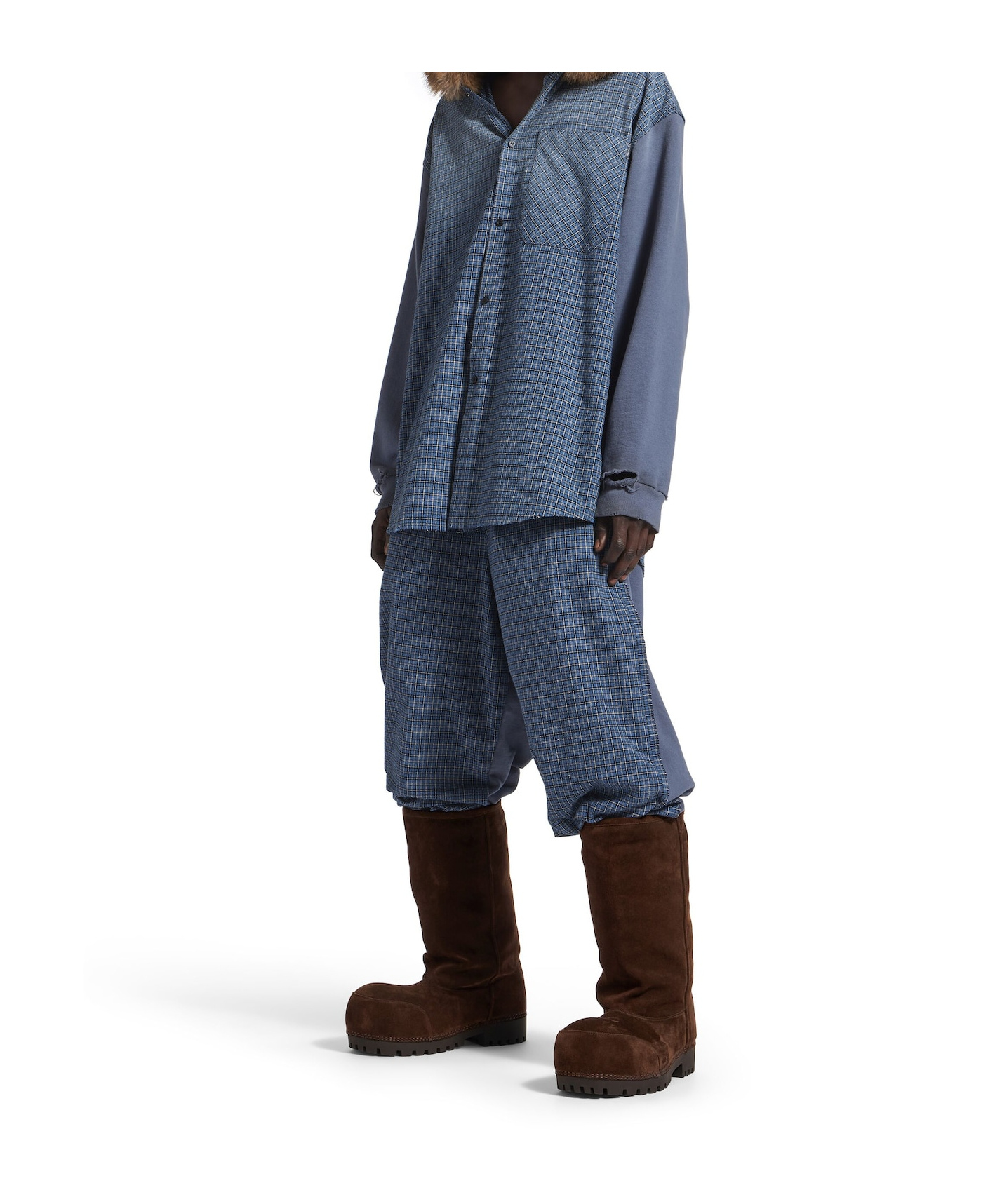 Balenciaga Alaska Suede Knee-high Boots In Brown