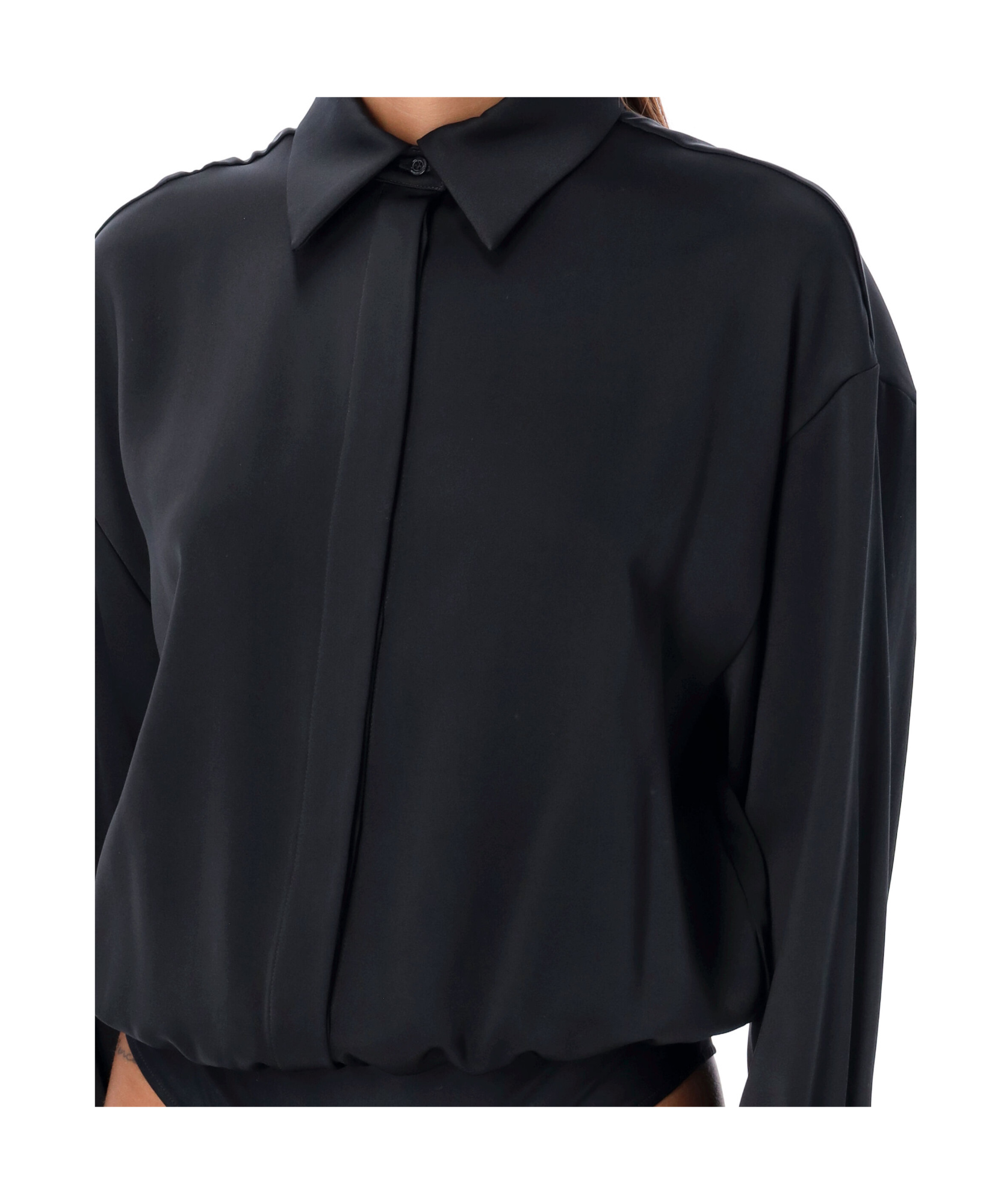 Emporio Armani Long-sleeved Shirt In Black