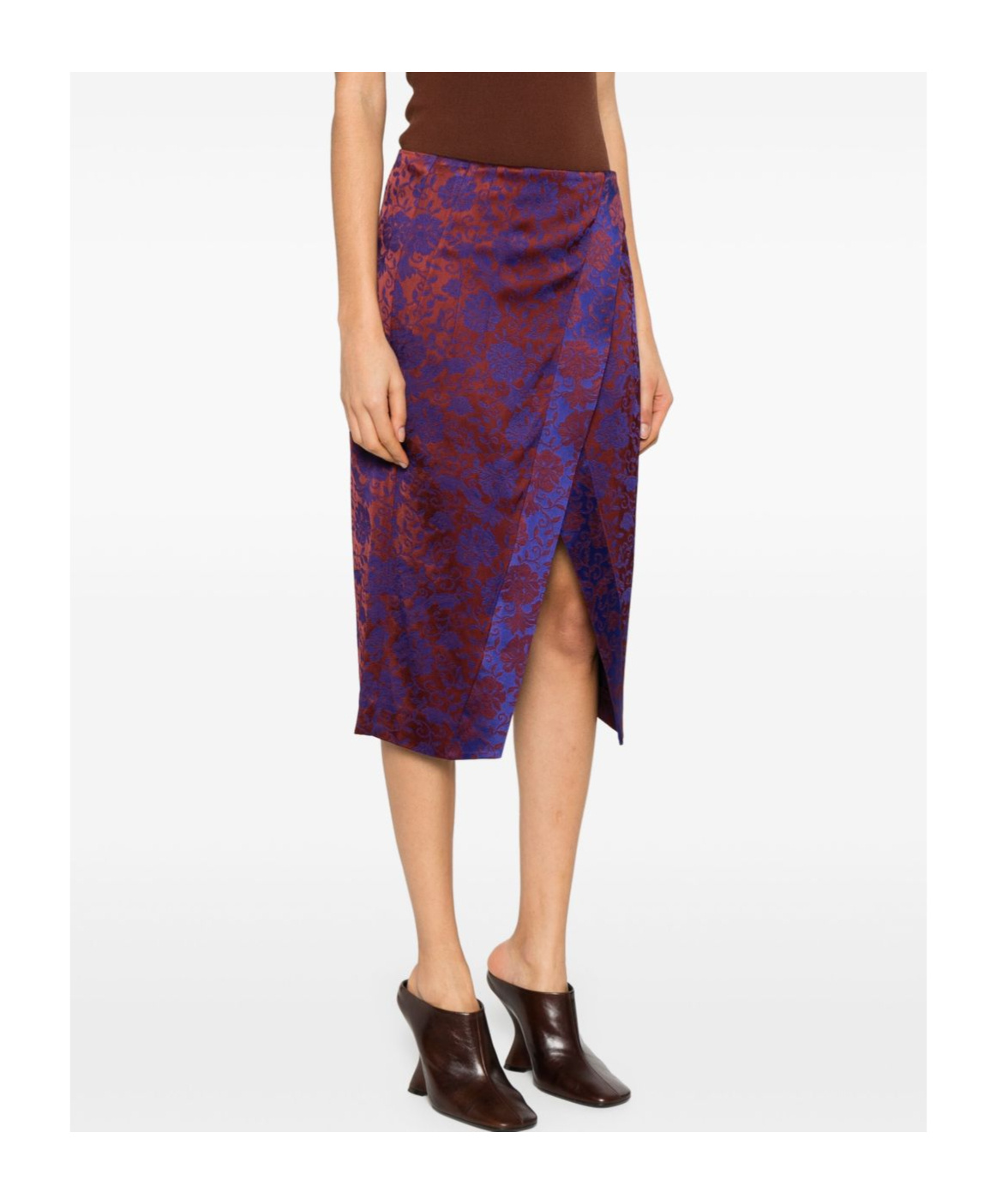 Shop Dries Van Noten Jacquard Midi Skirt