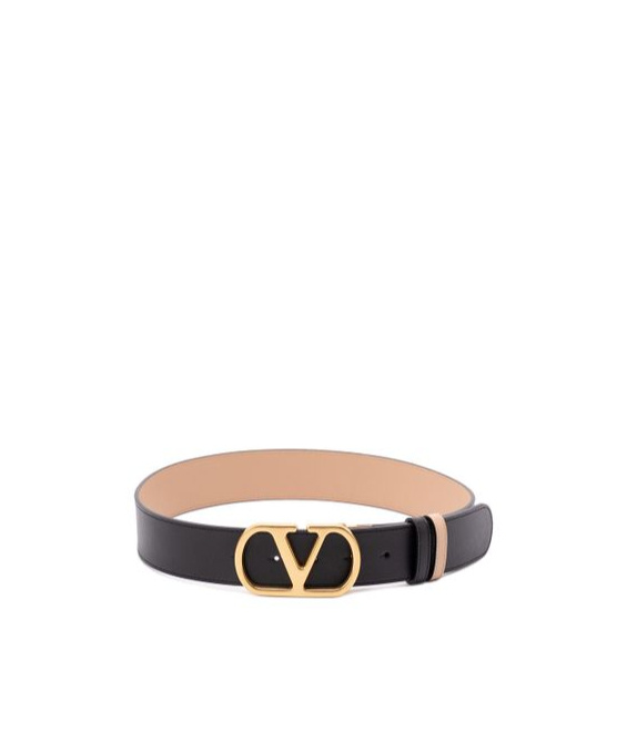 Valentino `vlogo Signature` Reversible Belt In Black