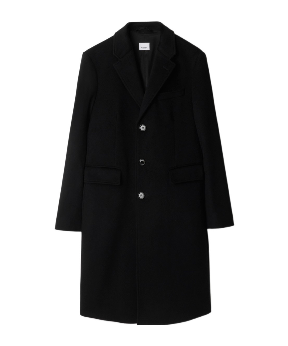 Burberry Wool And Cashmere Blended Coat In Black