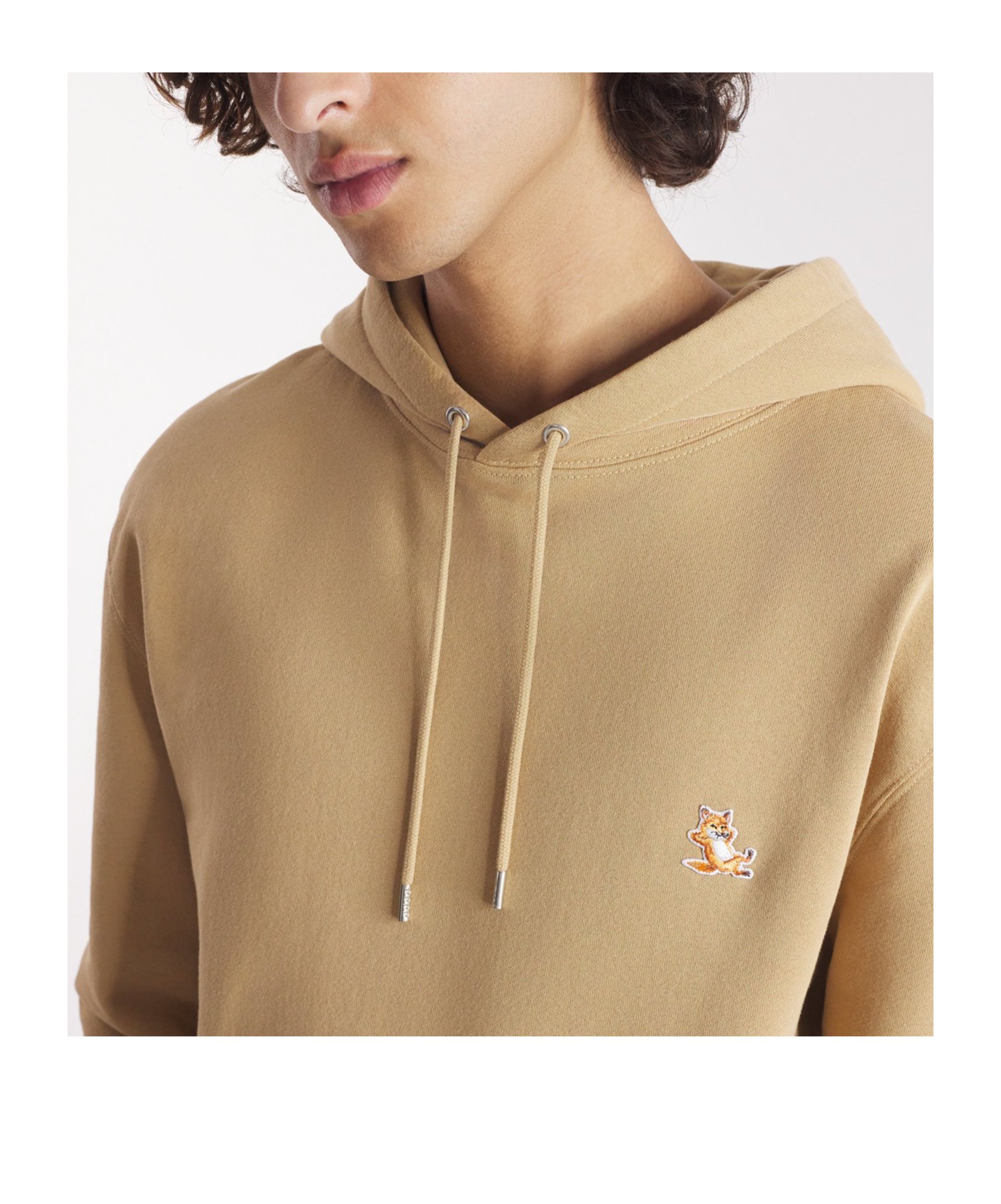 Maison Kitsuné Chillax Patch Regular Hoodie Chamomile In Nude