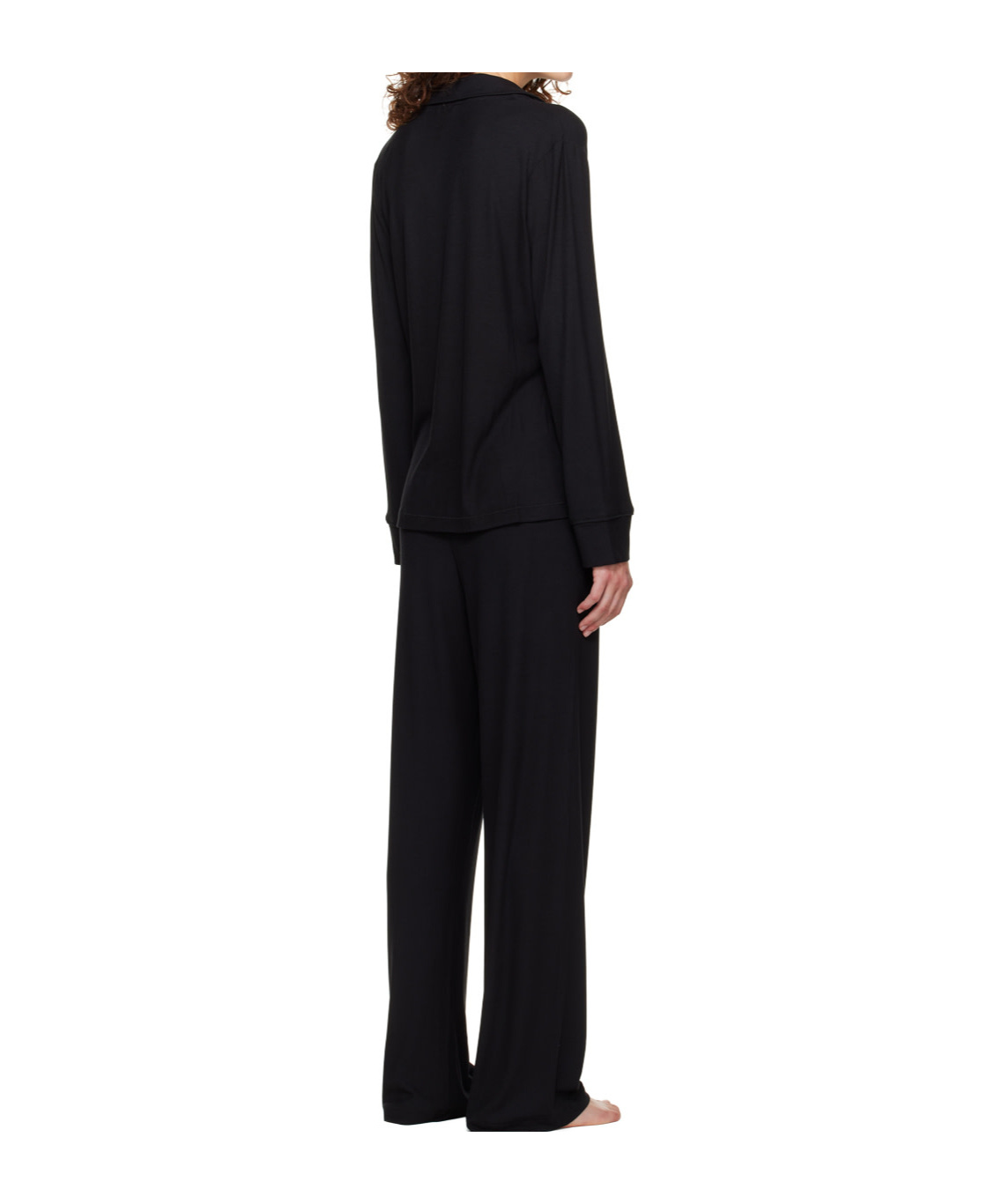 Skims Soft Lounge Pajamas Set In Black