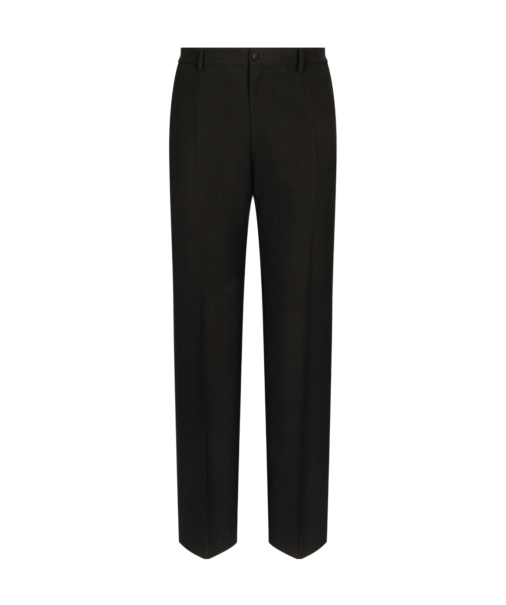Dolce & Gabbana Pressed-crease Tailored-cut Trousers In Black