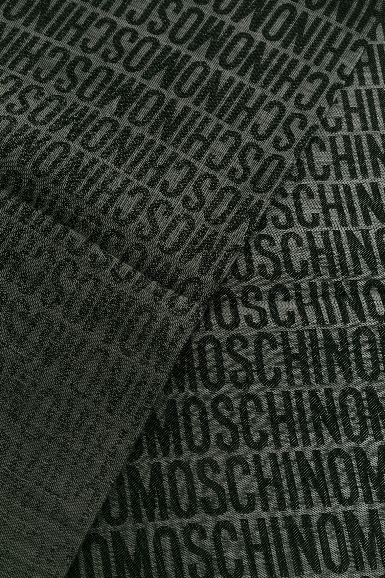 Moschino Logo Scarf In Black