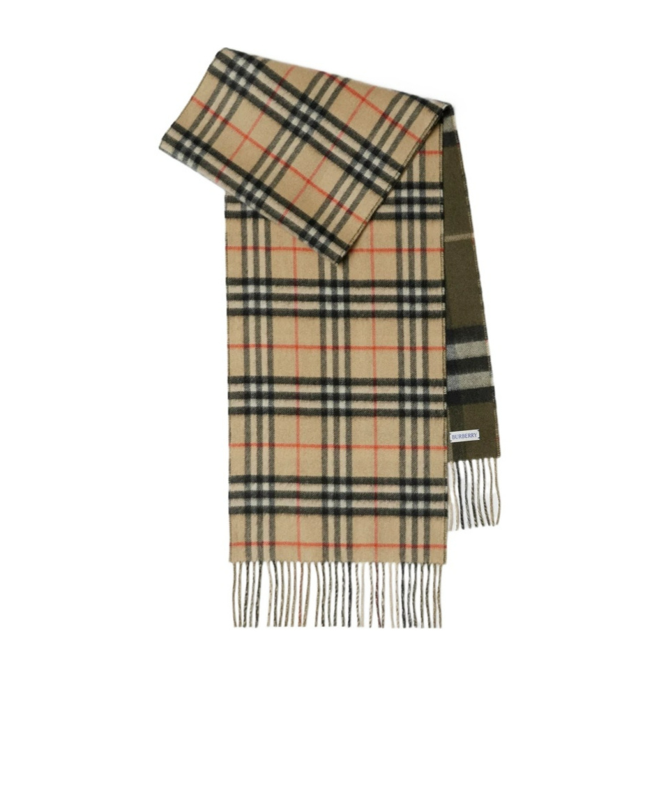 Shop Burberry Reversible Checked Cashmere Scarf In Multicolor