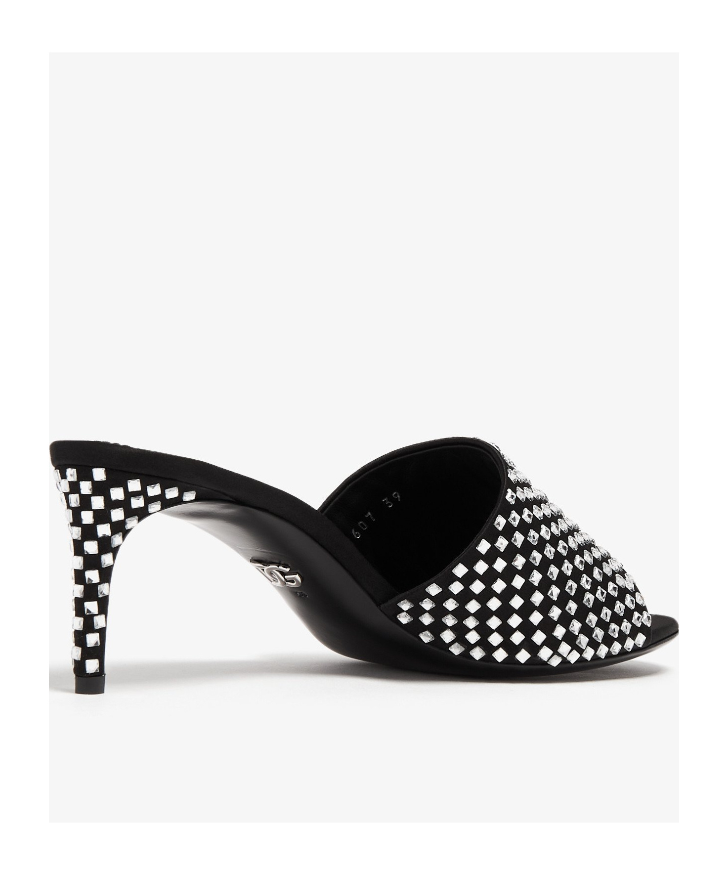 Dolce & Gabbana Keira 65 Rhinestone Embellished Mules In Black