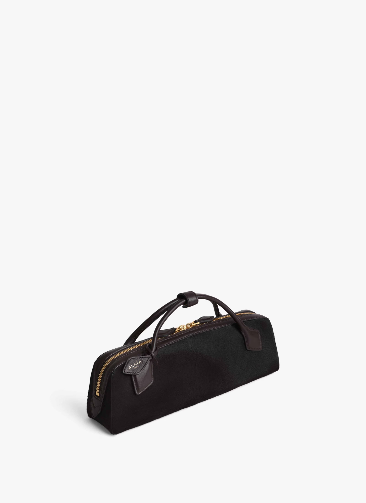 Alaïa Le Teckel Clutch In Haircalf In Black