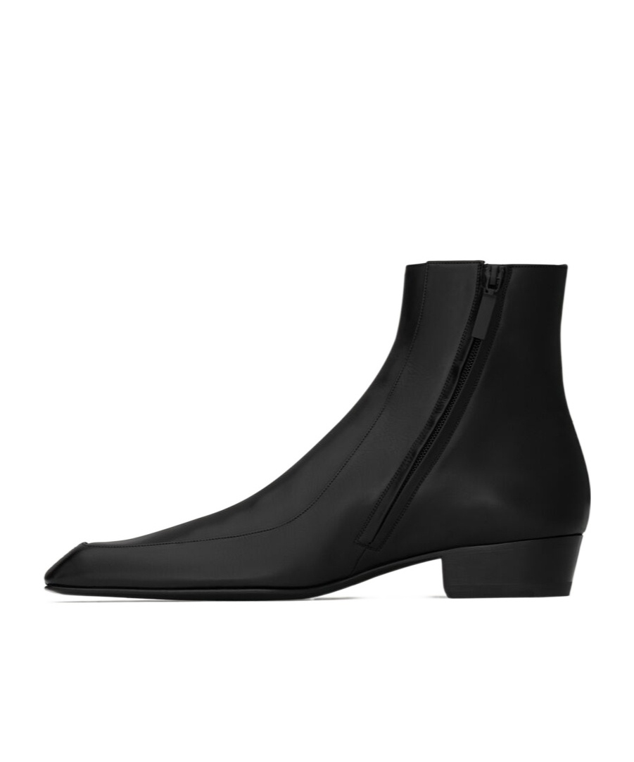 SAINT LAURENT SAINT LAURENT AUGUSTIN ZIP DETAILED ANKLE BOOTS