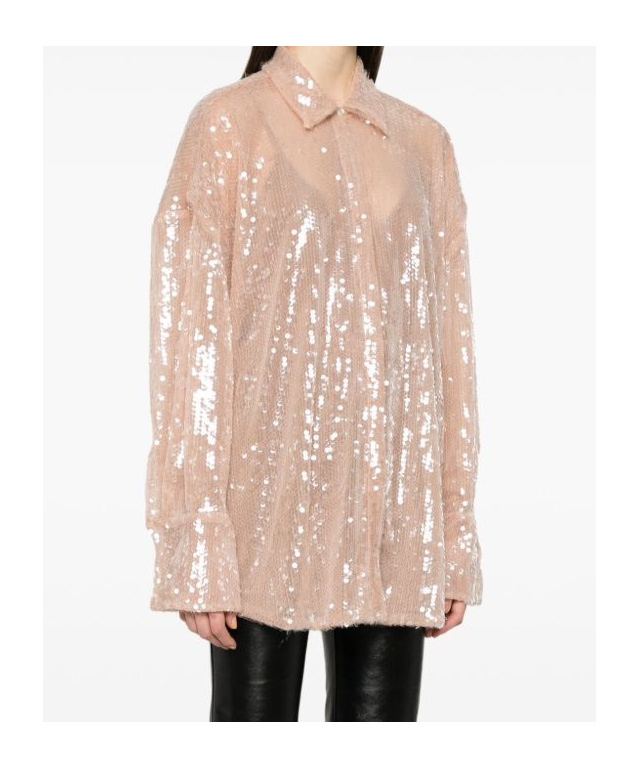 Giuseppe Di Morabito Sequin-embellished Shirt In Nude