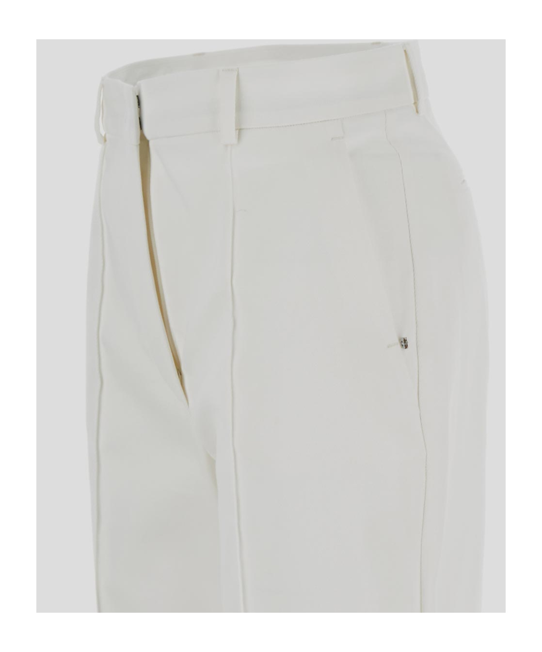 Sportmax White Wide-leg Trousers In White
