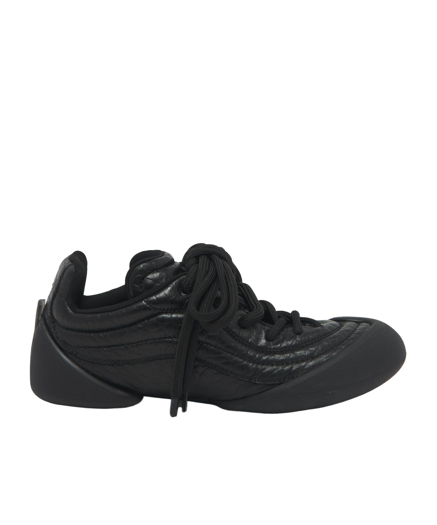 Alexander Mcqueen Flexion Leather Sneakers In Black