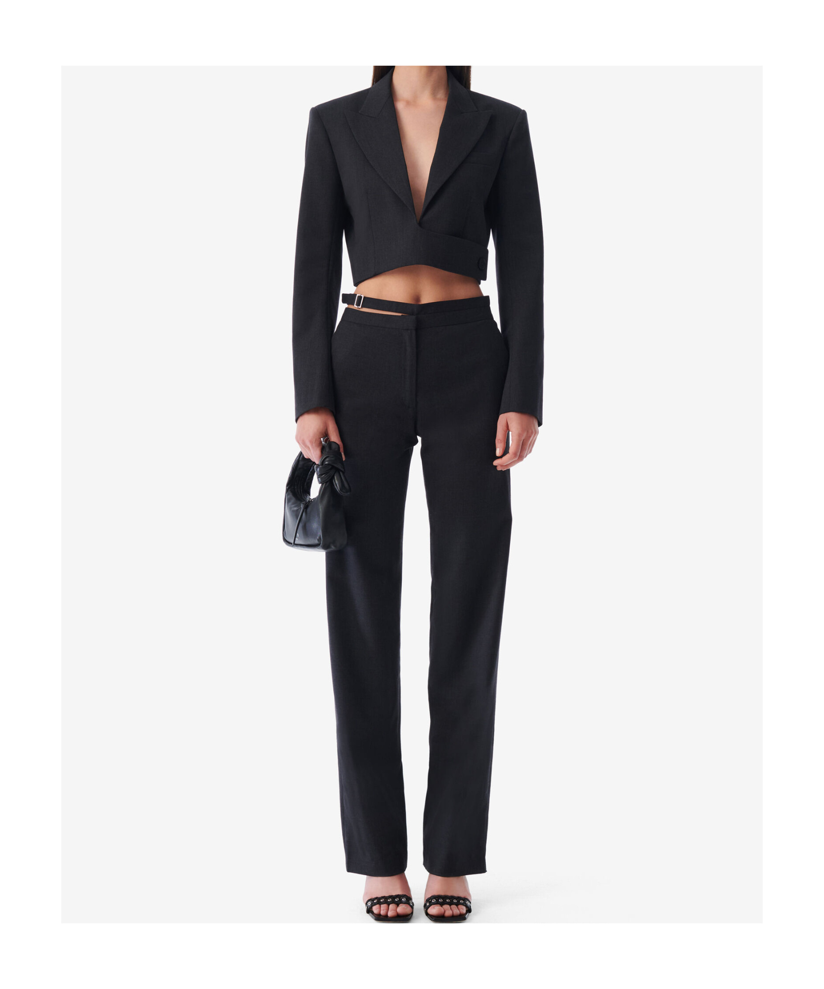 Iro Peak-lapel Cropped Blazer In Black