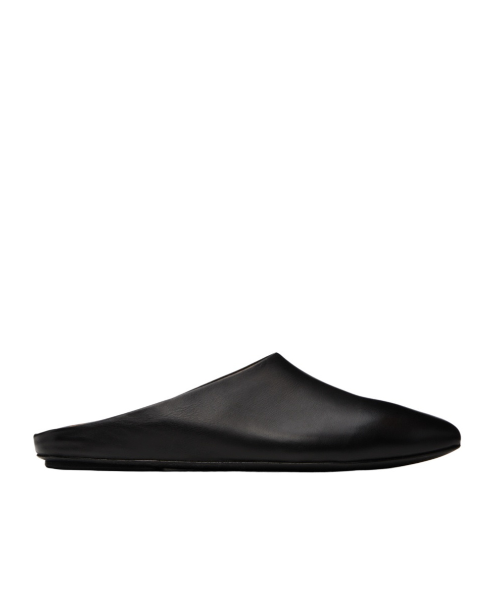 Marsèll Round-toe Leather Slippers In Black