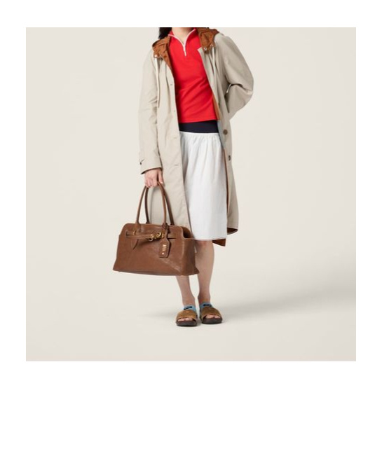 Miu Miu Large Aventure Nappa Leather Shoulder Bag
