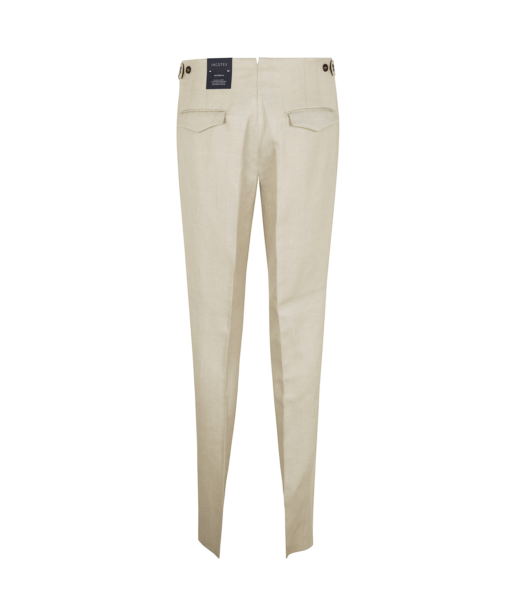Incotex Tailored Pleated Front Trousers With Back Pockets In Light Beige