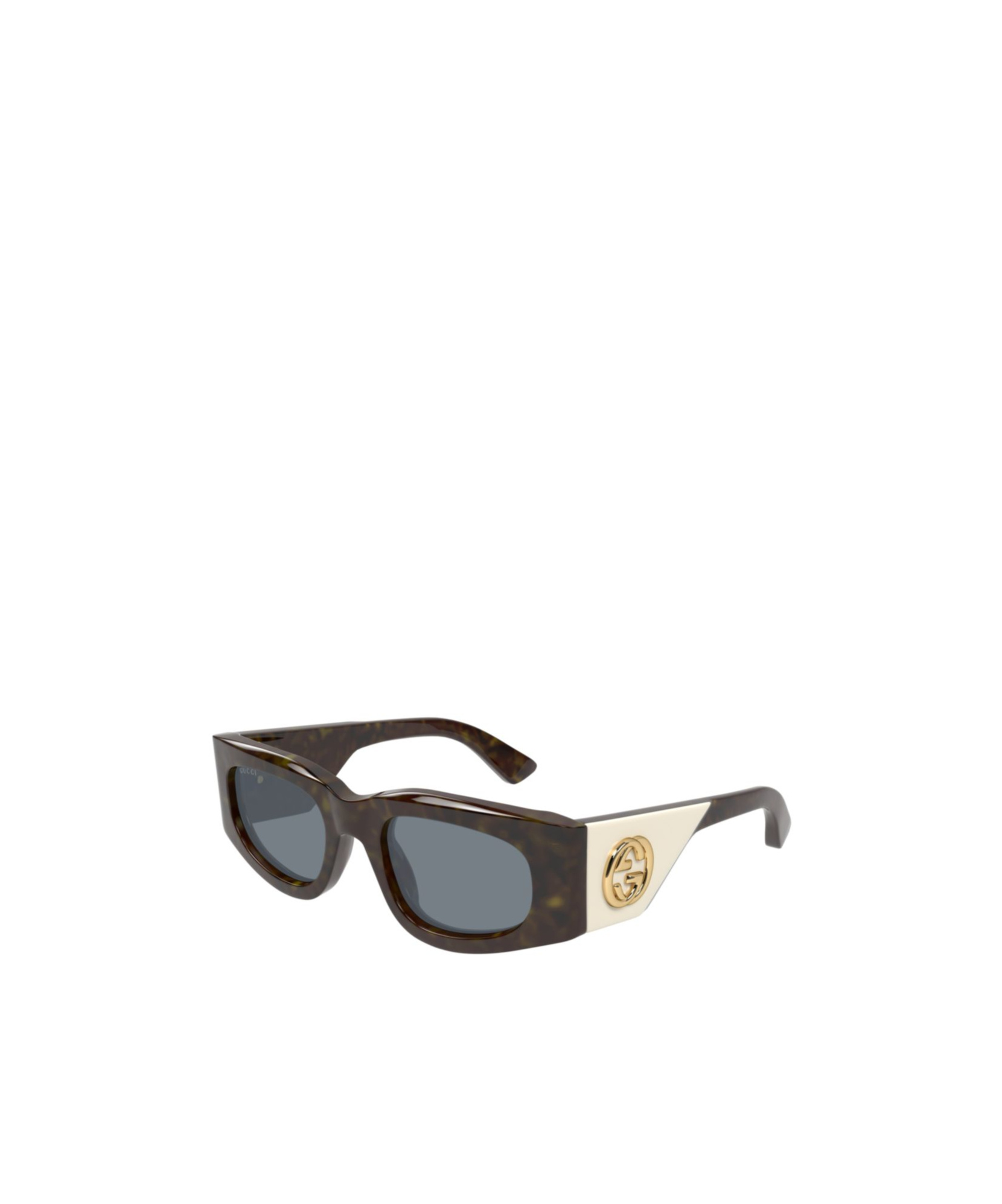 Gucci Rectangle-frame Sunglasses In Gray