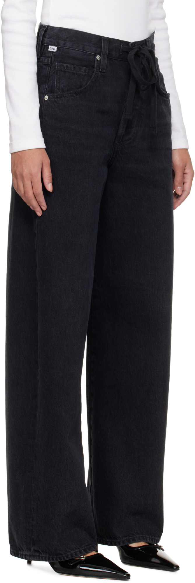 Citizen Of Humanity Drawstring Jeans In Black