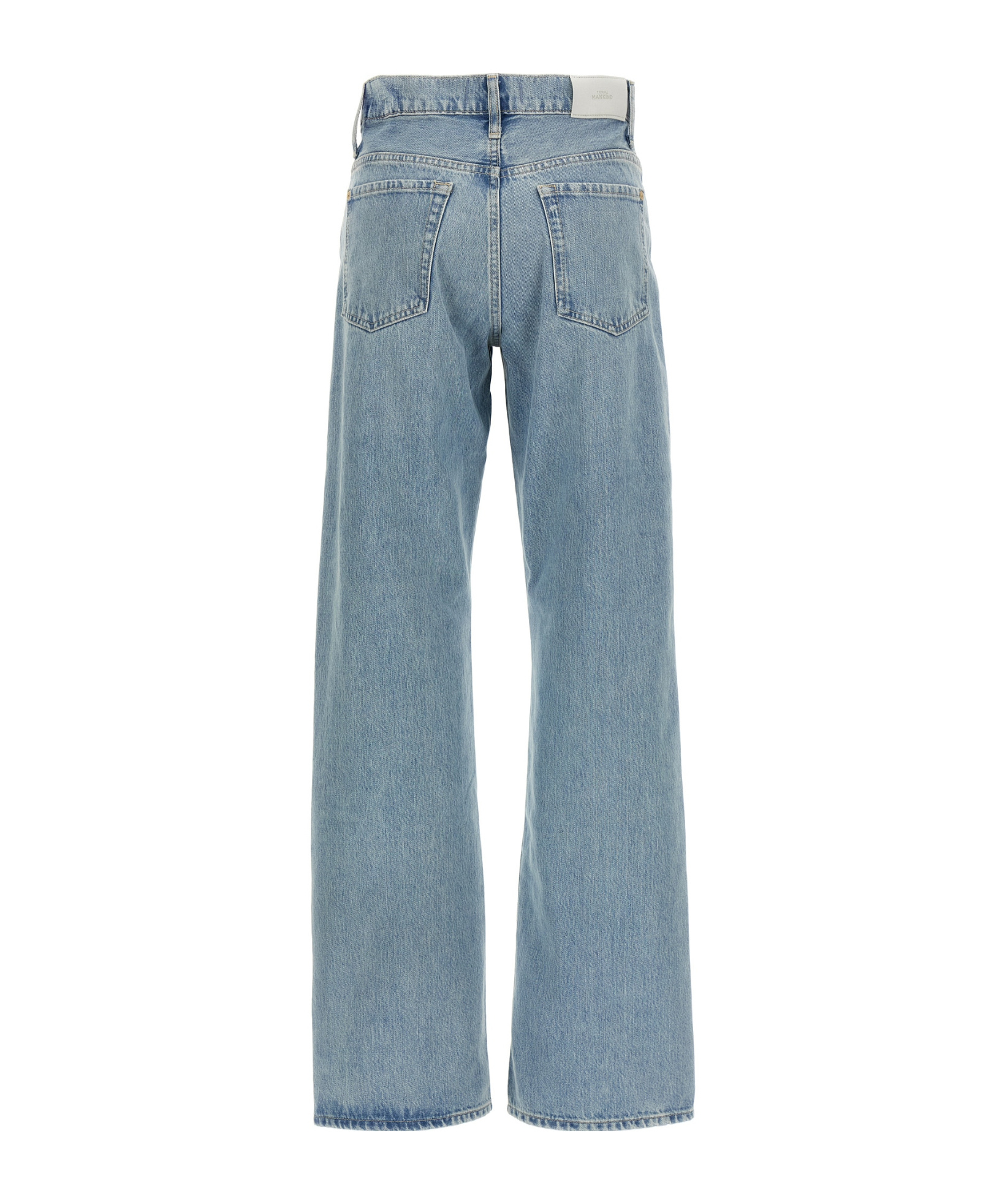 7 For All Mankind Faded Wash Five-pocket Denim Trousers In Blue