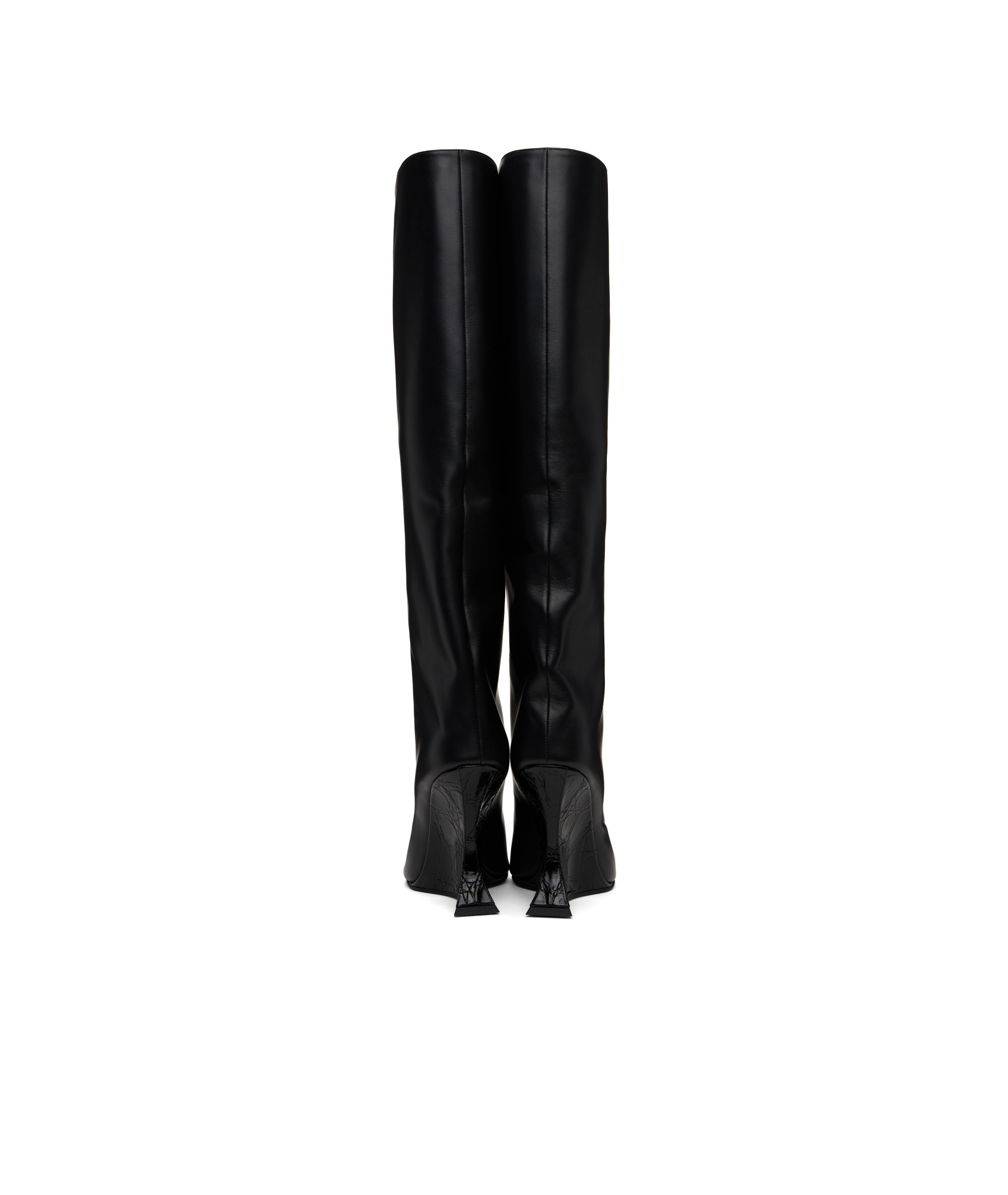 Paris Texas Wedge Heel Boots In Black
