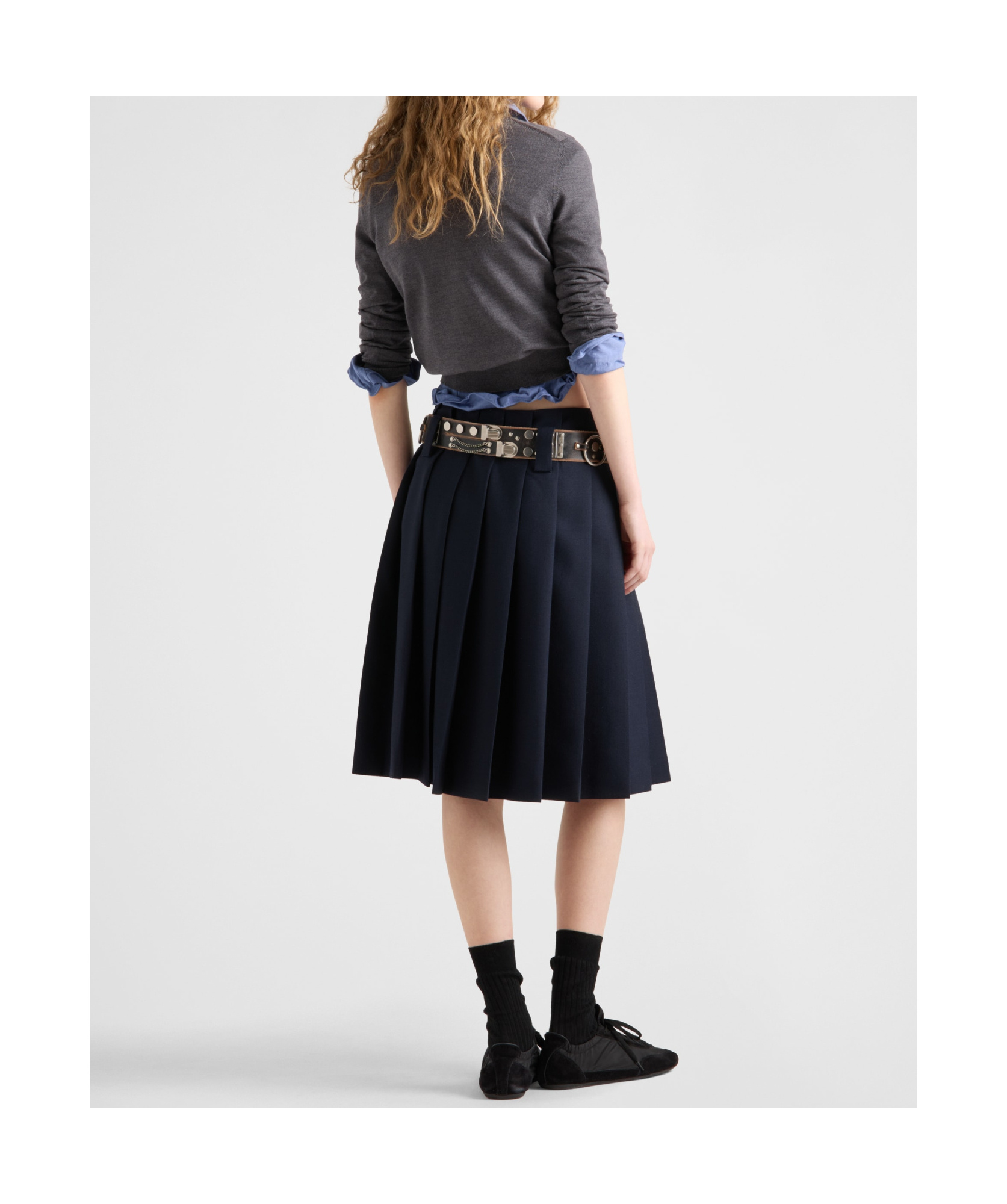 Prada Wool Jumper In Gray