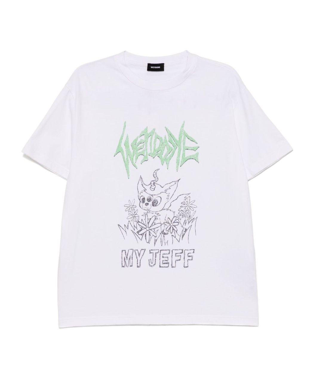 We11 Done My Jeff Print T-shirt In White