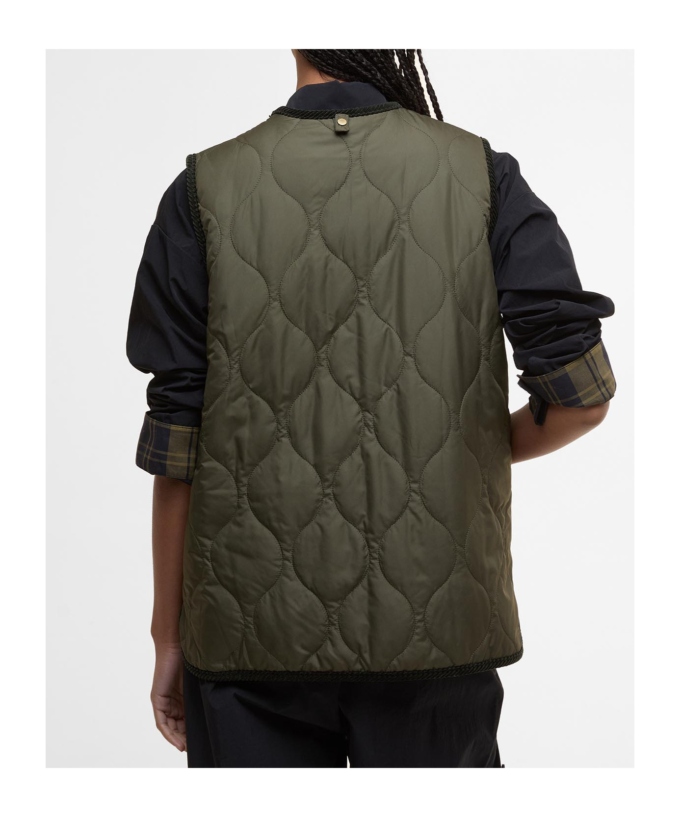 Barbour Quilted Borg-lined Vest In Black