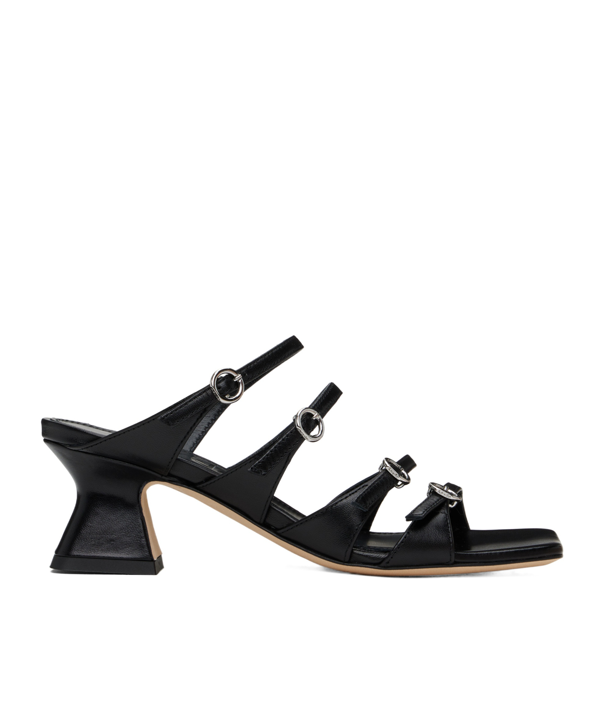 AEYDE SQUARE TOE HIGH HEEL SANDALS