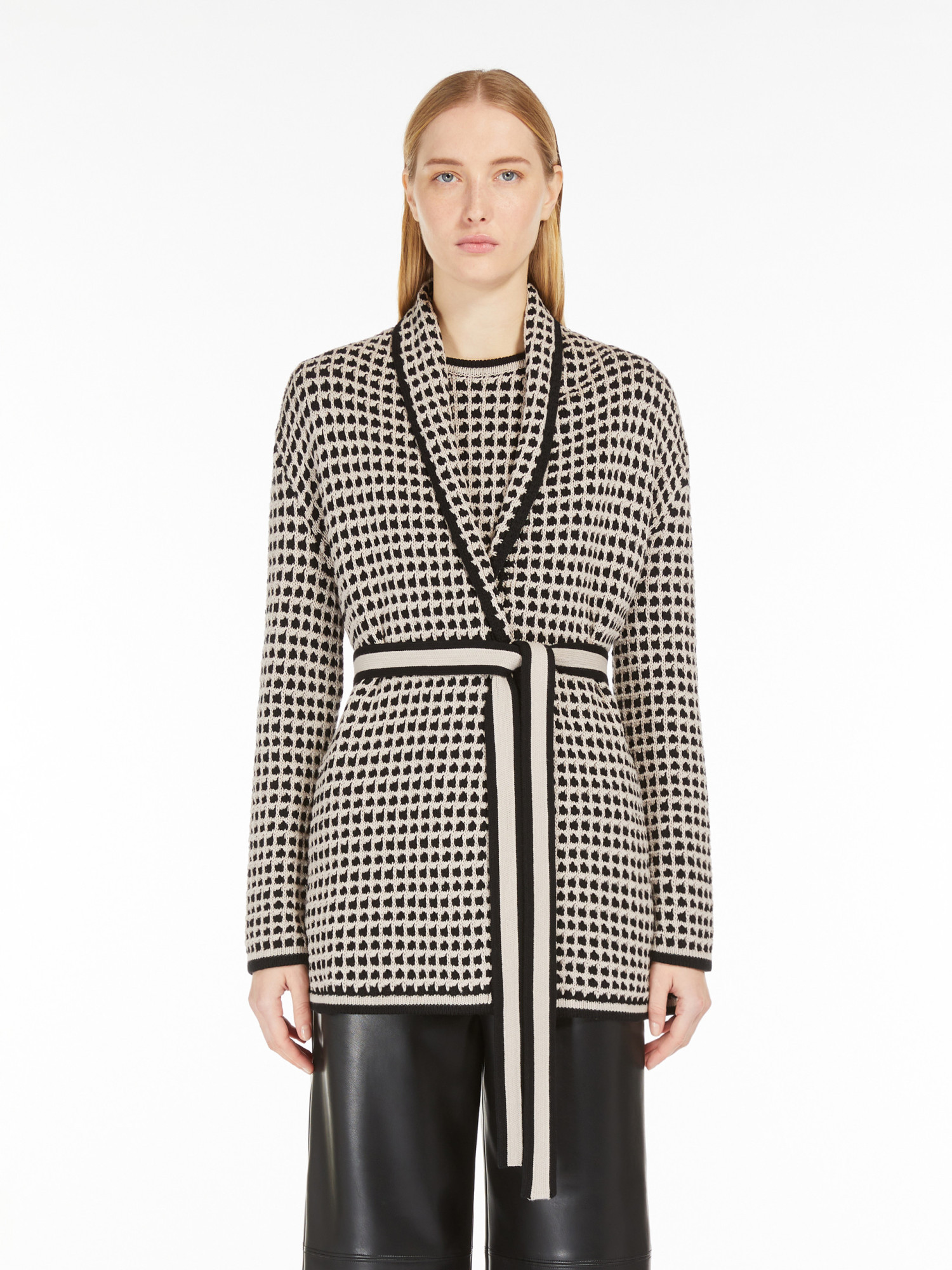 Max Mara Long-sleeved Cardigan In Nude