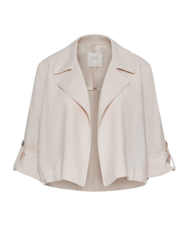 Shop Marella Three-quarter Sleeve Jacket In White