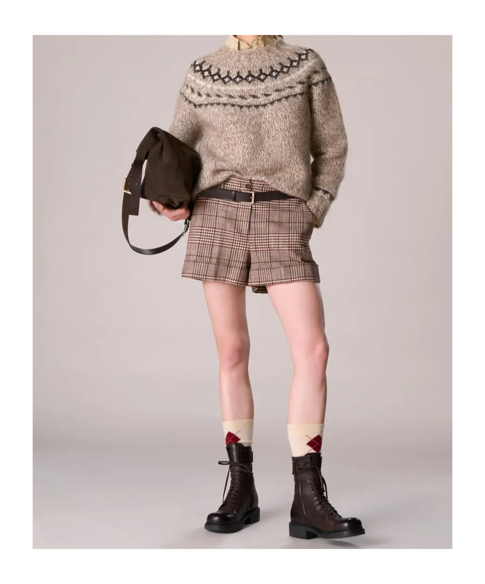 P.a.r.o.s.h Fair Isle-knit Crew-neck Sweater In Brown