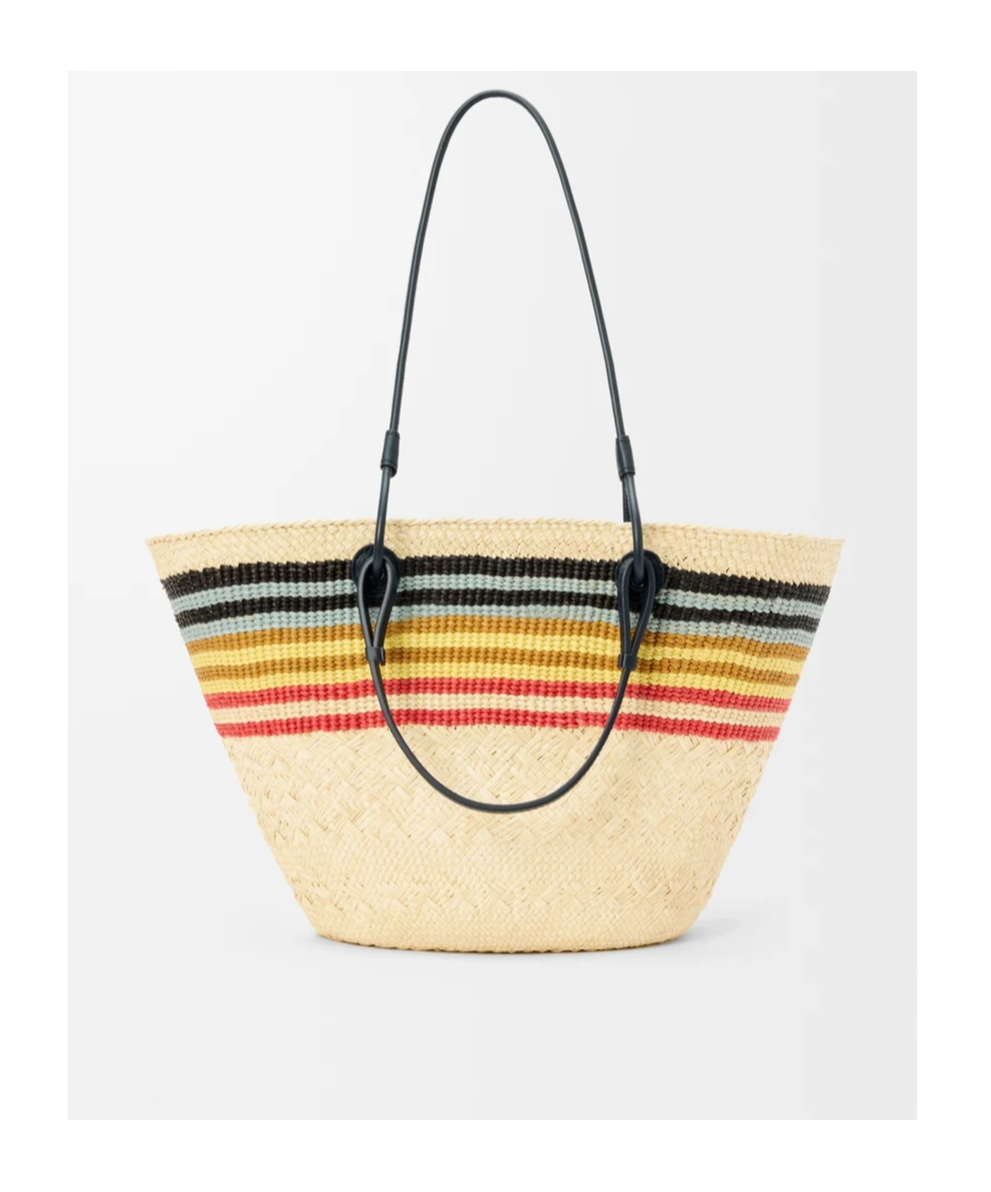 Loewe Medium Anagram Basket In Iraca Palm And Calfskin