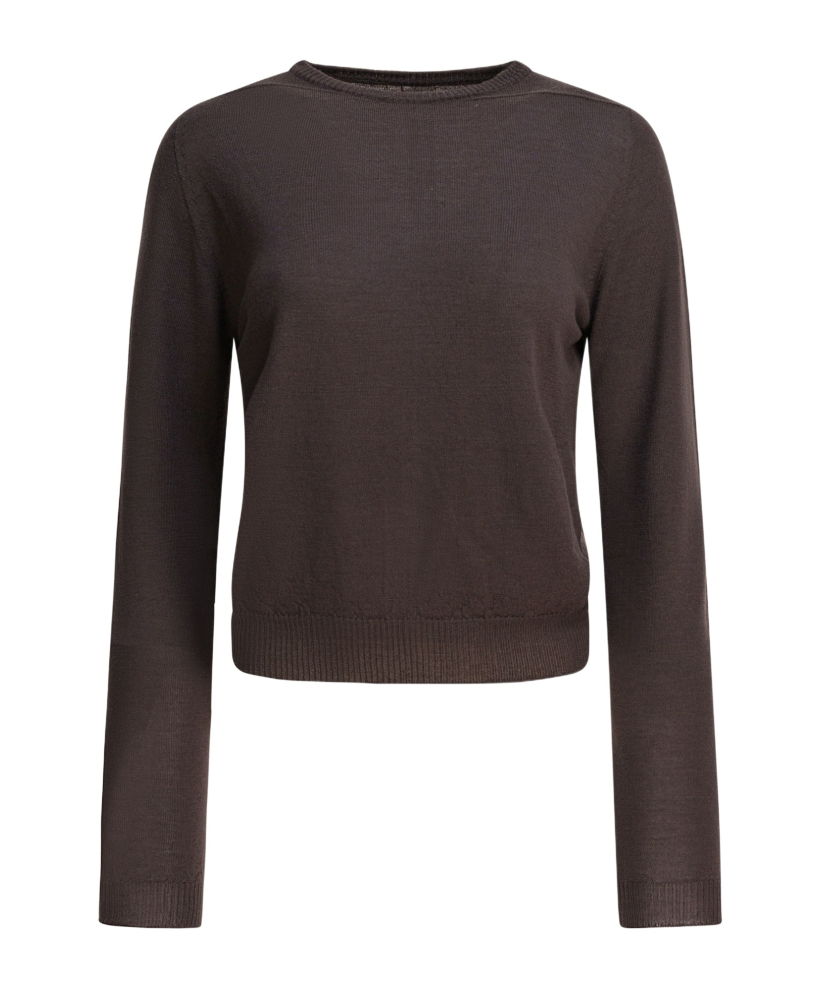 Rick Owens Round-neck Wool Sweater In Brown